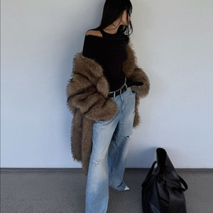 로파즈 블랙 레이어드 티셔츠 탑 오프숄더 투웨이 이미지