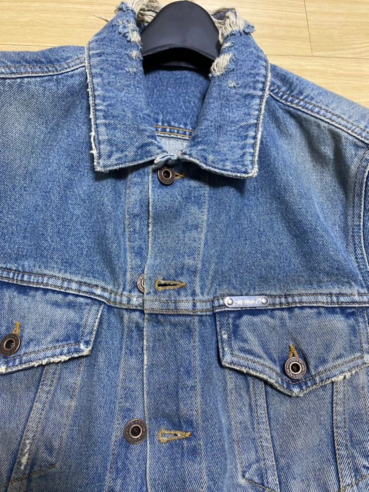 [S] 오프화이트 애로우 빈티지 워싱 데님 자켓 이미지