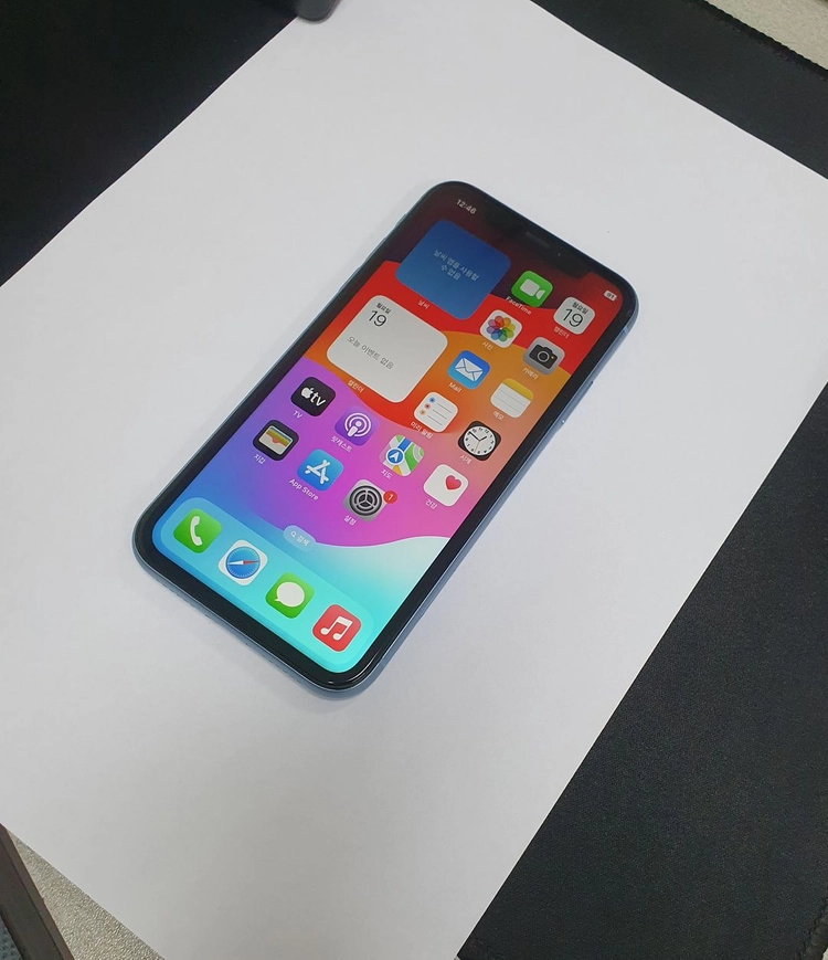 아이폰XR 64GB 블루 배터리100% 기능정상 중고폰 529469 이미지
