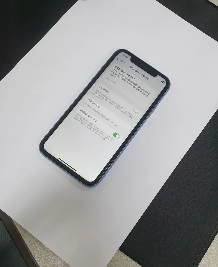 아이폰XR 64GB 블루 배터리100% 기능정상 중고폰 529469 이미지