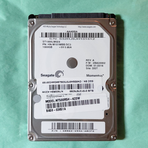 노트북하드 Seagate HDD 1TB 2.5인치 1070시간 이미지