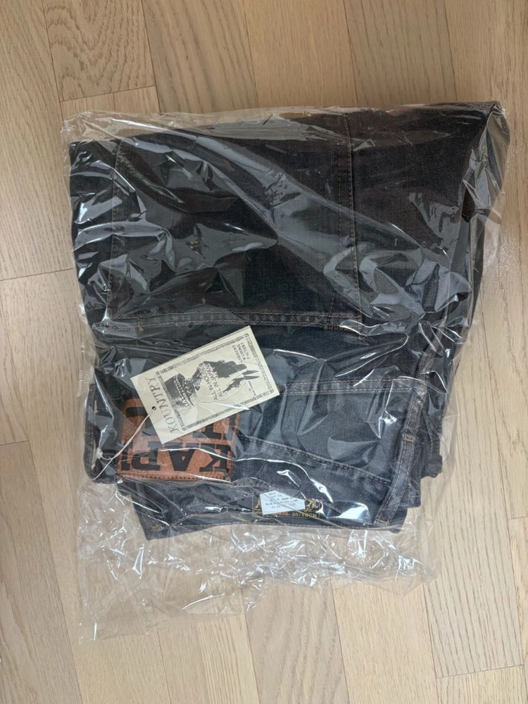 캐피탈 한정판 14oz 블랙 데님 몽키 시스코 올블랙 잼스톤 팬츠 (EK-1888LP) 36사이즈 이미지