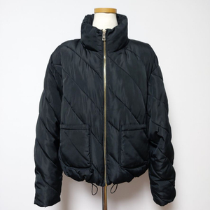 자라(ZARA) 다이아고날 푸퍼 패딩 자켓 / S사이즈 (블랙) 이미지