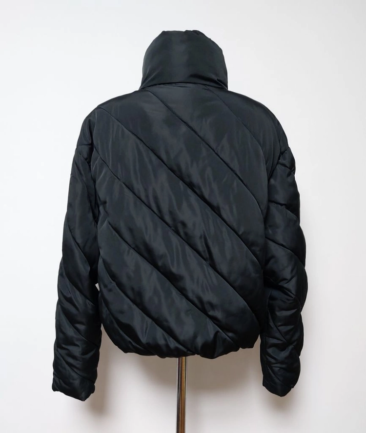 자라(ZARA) 다이아고날 푸퍼 패딩 자켓 / S사이즈 (블랙) 이미지