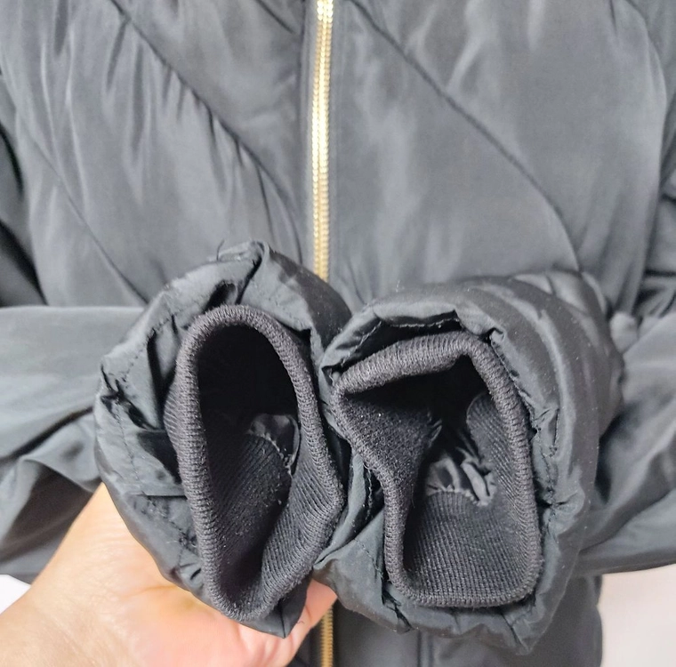 자라(ZARA) 다이아고날 푸퍼 패딩 자켓 / S사이즈 (블랙) 이미지