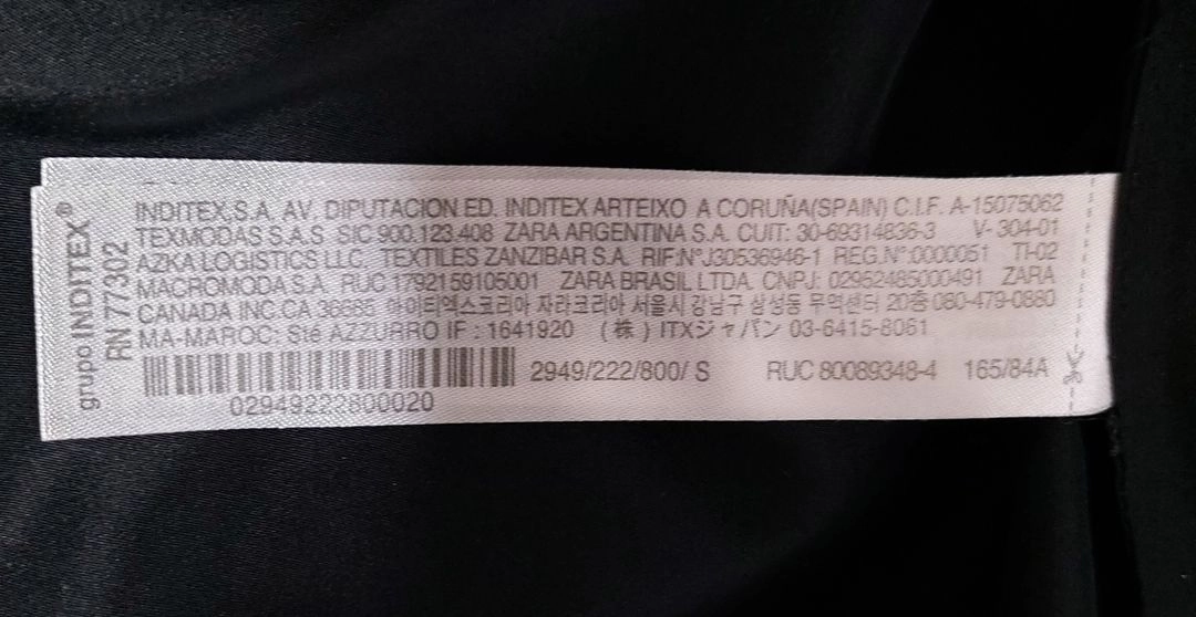 자라(ZARA) 다이아고날 푸퍼 패딩 자켓 / S사이즈 (블랙) 이미지