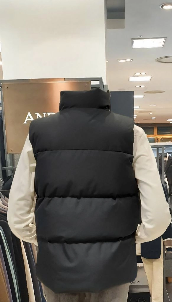 [미착용 제품] 앤드지 오버핏 덕다운 패딩 베스트 조끼 네이비 105 XL 사이즈 이미지