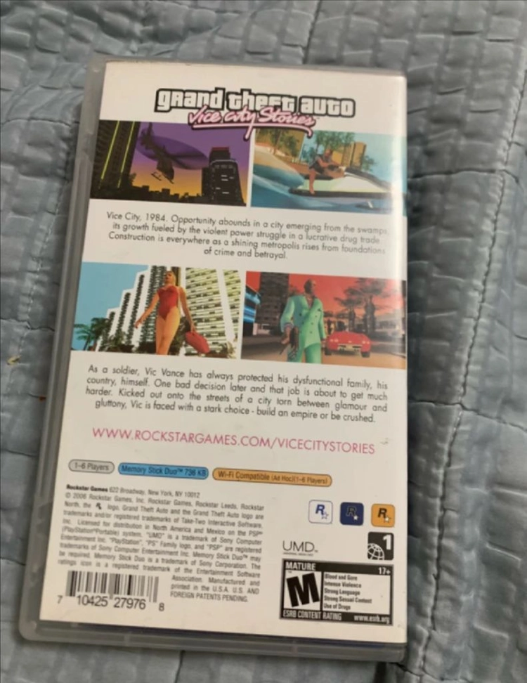 소니 PSP GTA 바이스 시티 스토리 (Grand Theft Auto: Vice City Stories) 북미판 이미지