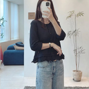 제평 노이 프릴 가디건 이미지