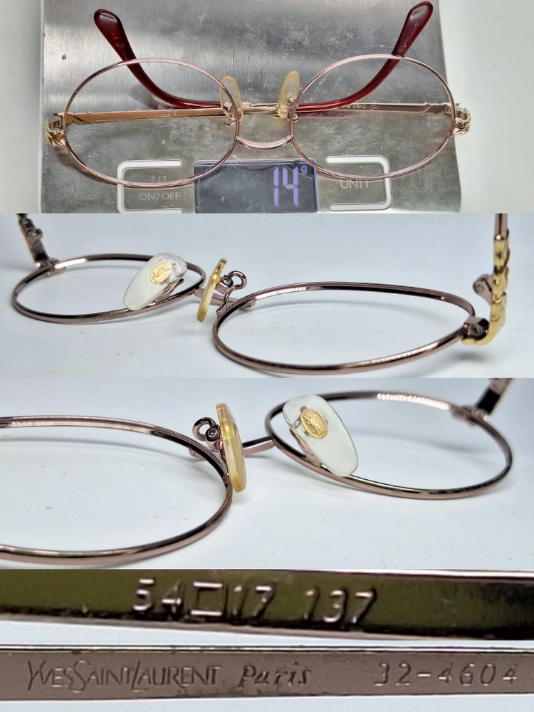 80s 일본제 빈티지 입생로랑 Yves Saint Laurent 32-4604 안경테 안경 54mm 여성용 명품 이미지