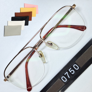 80s 일본제 빈티지 Yves Saint Laurent 30-3182 안경테 안경 56mm 반무테 티타늄 투브릿지 이미지