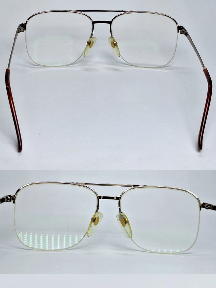 80s 일본제 빈티지 Yves Saint Laurent 30-3182 안경테 안경 56mm 반무테 티타늄 투브릿지 이미지