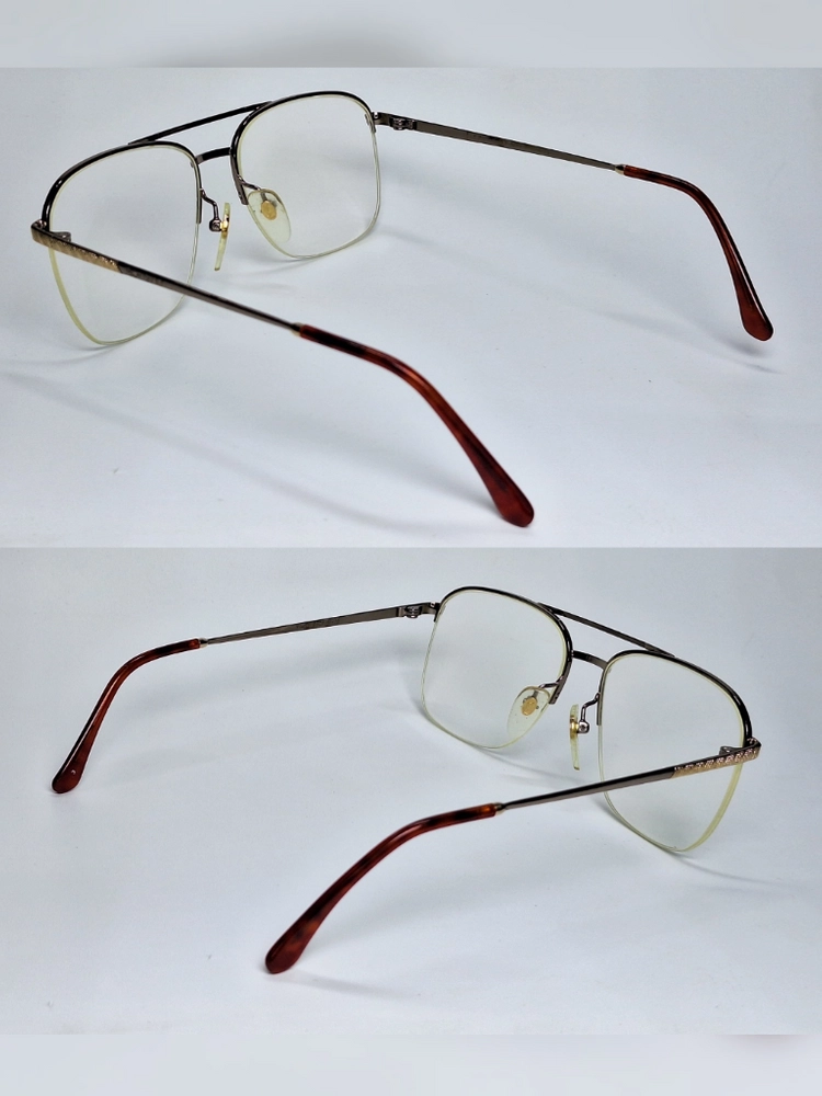 80s 일본제 빈티지 Yves Saint Laurent 30-3182 안경테 안경 56mm 반무테 티타늄 투브릿지 이미지