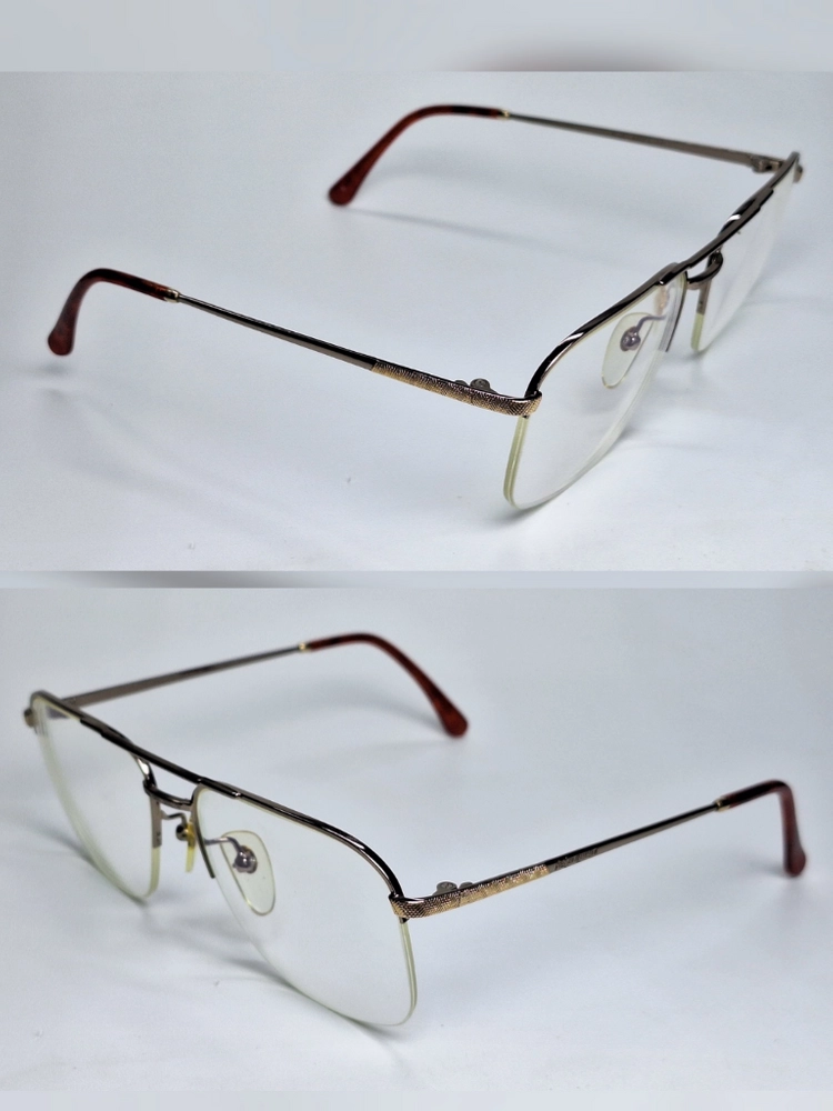 80s 일본제 빈티지 Yves Saint Laurent 30-3182 안경테 안경 56mm 반무테 티타늄 투브릿지 이미지