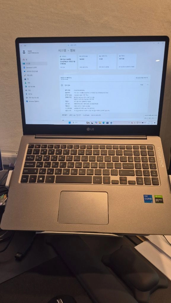 새상품급-LG 울트라기어 노트북 15인치 (i5-11세대 / 16G / SSD 500G / GTX 1650) 이미지