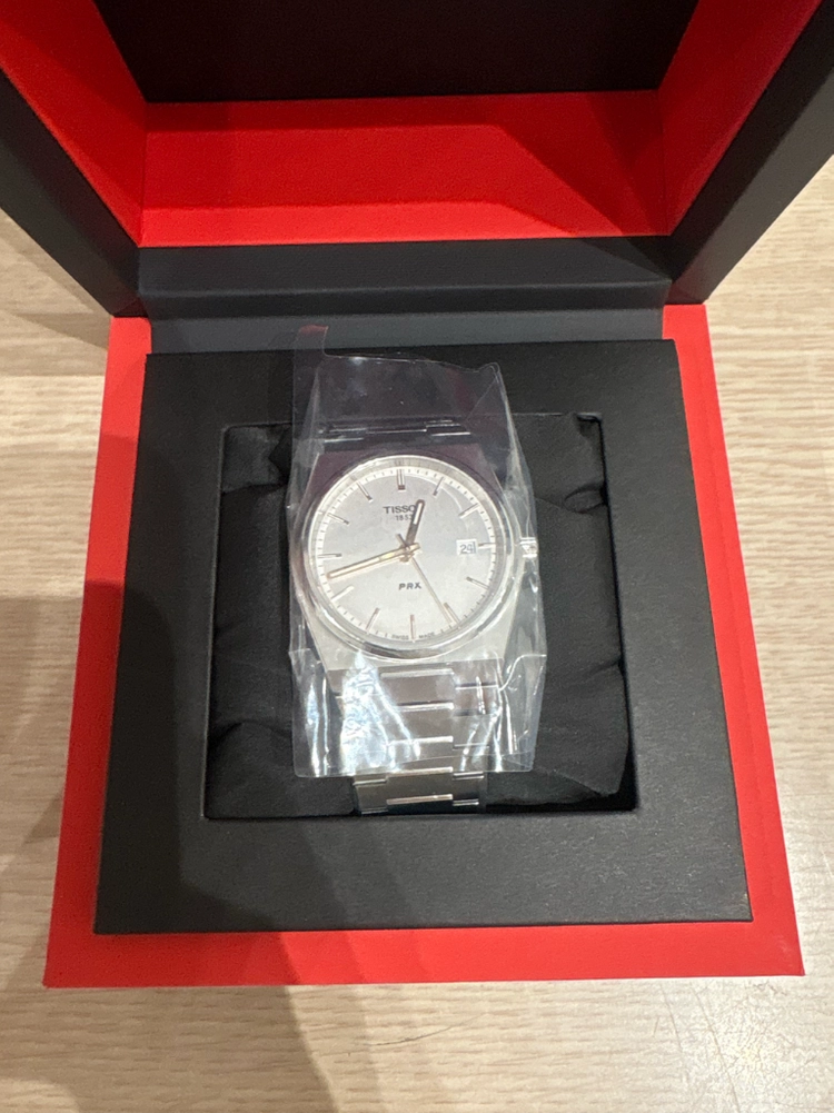 미개봉 티쏘 tissot PRX 35mm 쿼츠 스틸 화이트 팔아요 이미지