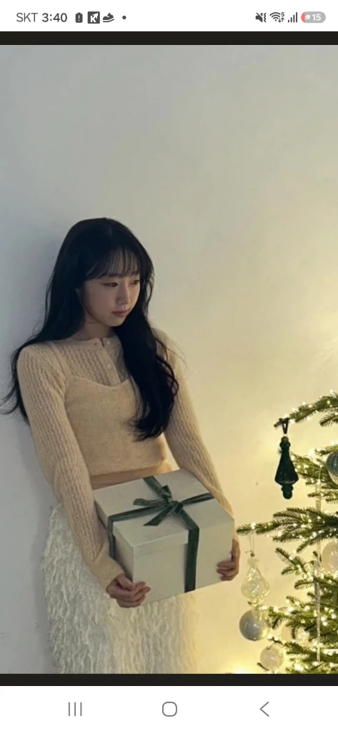 쿠메 모헤어 슬리브리스탑 가디건세트 이미지
