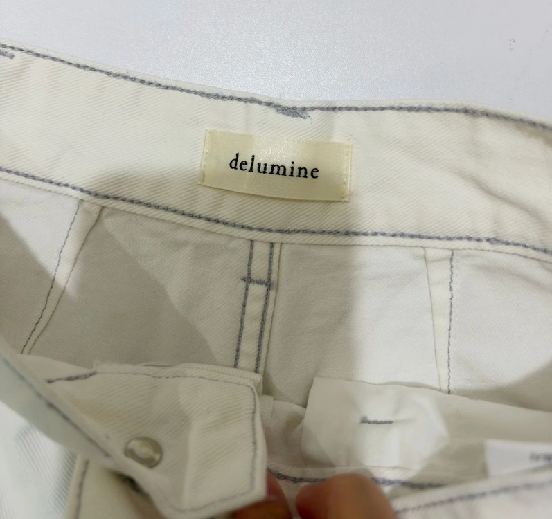 와이드 화이트 코튼팬츠 이미지