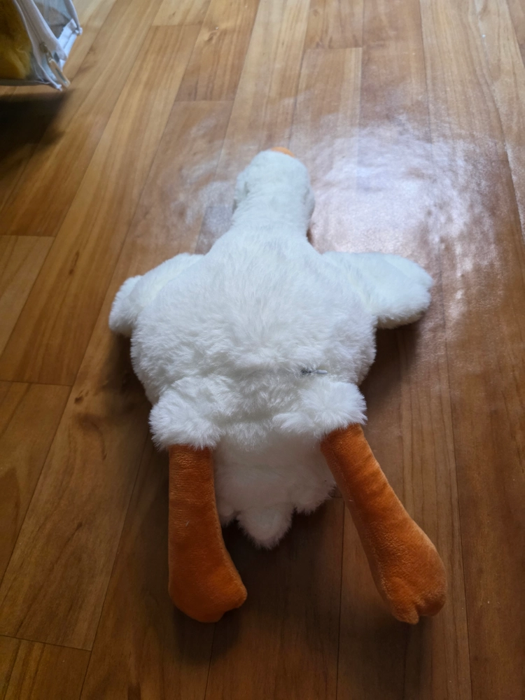 귀여운 흰색 오리 봉제인형 이미지
