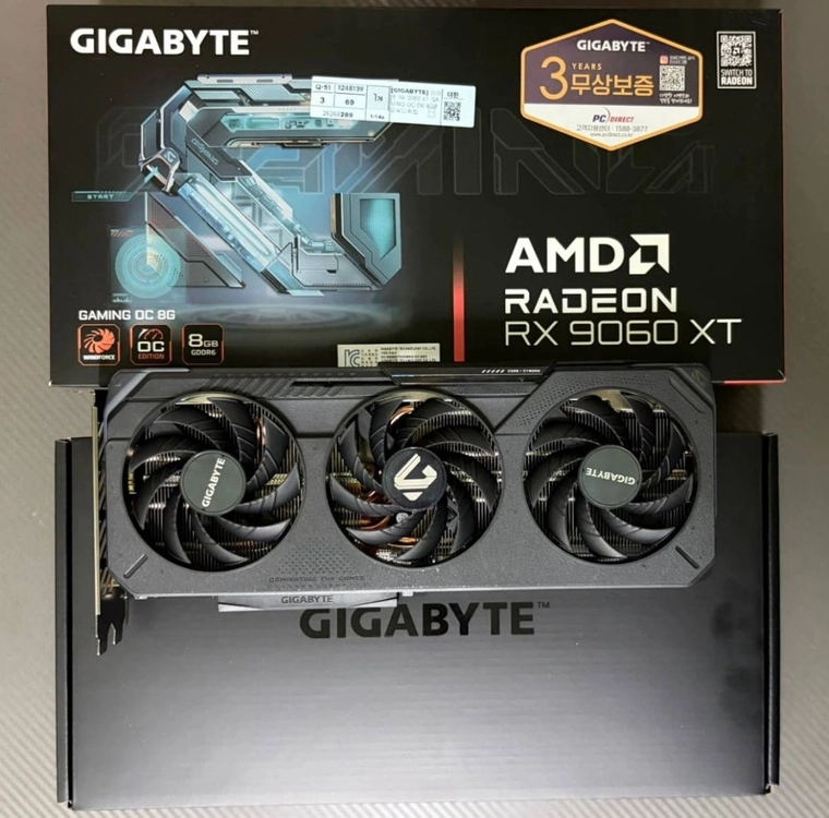 기가바이트 라데온 RX 9060 XT Gaming OC D6 8GB 피씨디렉트 - 안심되는 중고거래