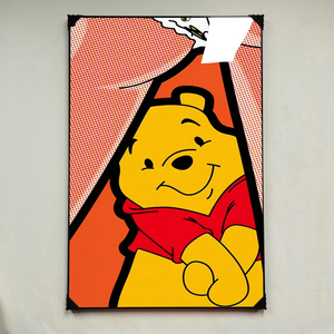 곰돌이 푸우 그림 액자 팝아트 인테리어소품 그림액자 원화그림 원화액자 대형그림액자 거실인테리어 이미지