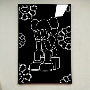 카우스 베어브릭 피규어 그림 액자 팝아트 인테리어소품 그림액자 대형그림액자 거실인테리어 캔버스액자 팝아트액자 이미지