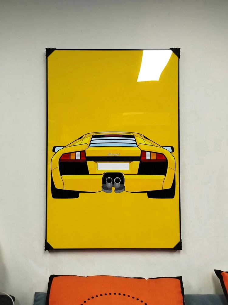 그림 액자 팝아트 인테리어소품 그림액자 스포츠카액자 레드 노란 스포츠카 그림 액자 팝아트 페라리 람보르기니 자동차 이미지