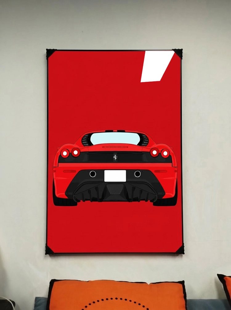 그림 액자 팝아트 인테리어소품 그림액자 스포츠카액자 레드 노란 스포츠카 그림 액자 팝아트 페라리 람보르기니 자동차 이미지