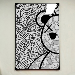 베어브릭 카우스 피규어 그림 액자 팝아트 인테리어소품 그림액자 조커액자 대형그림액자 거실인테리어 팝아트액자 이미지