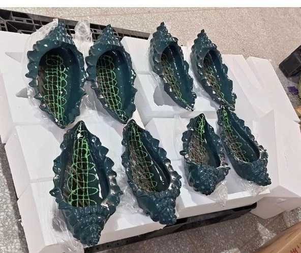 대왕소라 회접시 플레이트 47x21x13cm 해산물 일식회 횟집 그릇 8개 이미지