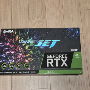 이엠텍 RTX 3090 터보젯 OC 24GB 풀박스 팝니다 이미지