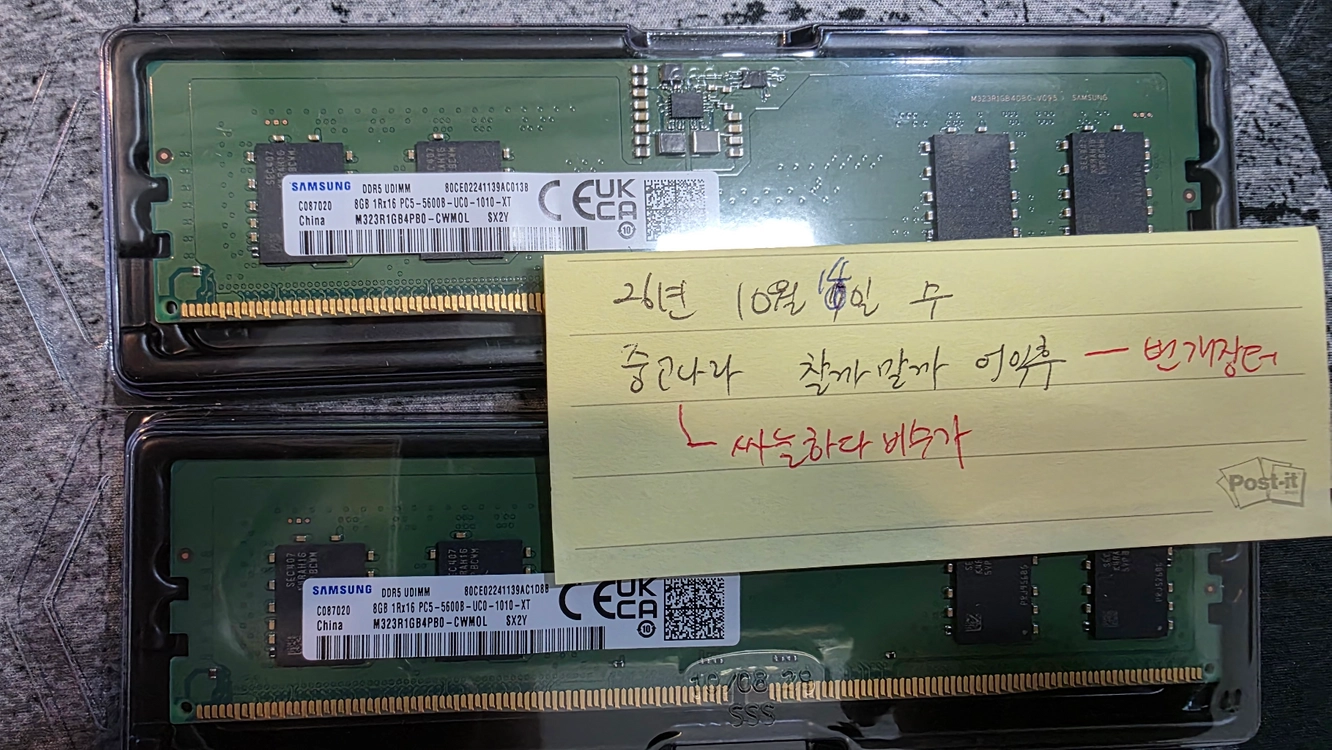 삼성 ddr5 8g 램 2개 세트 이미지