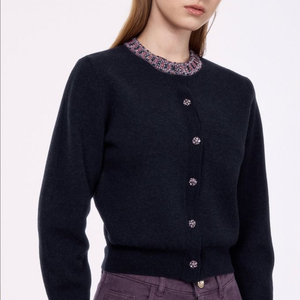 [새제품] 25ss 랑방 lanvin 컬렉션 울 비딩 니트 가디건 이미지