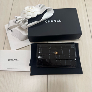 샤넬 크로커다일 악어 똑딱이 카드지갑 새제품 이미지