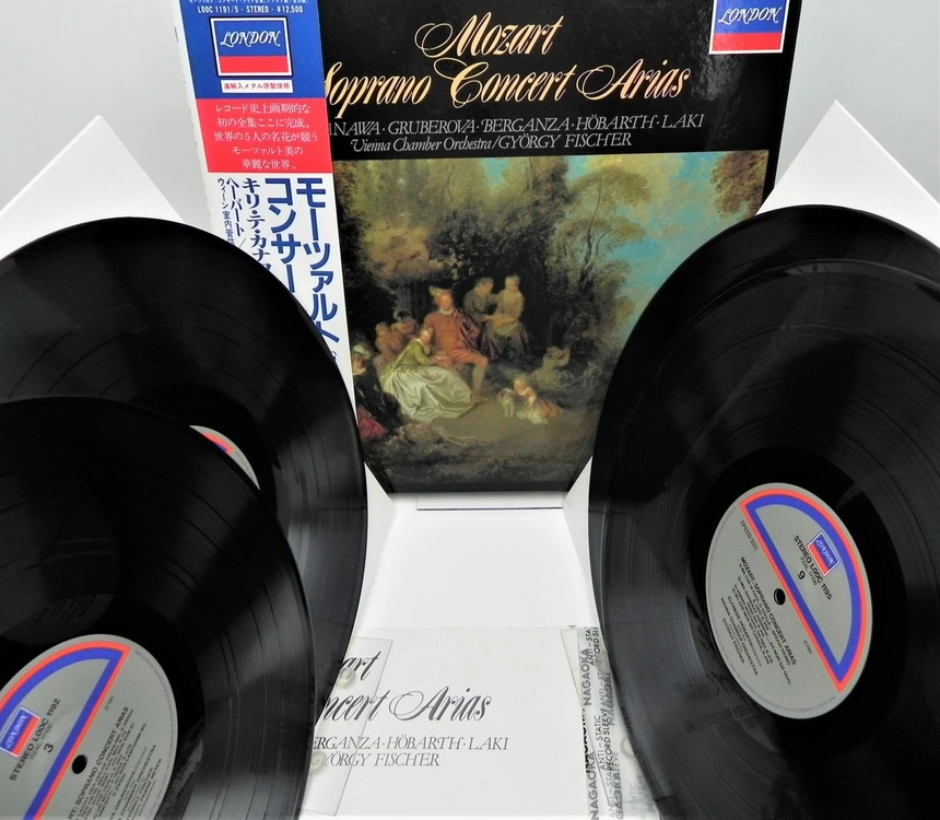 [개봉] 모차르트 소프라노 콘서트 아리아 전집 5LP 박스세트 (일본반런던/오비+해설서/그루베로바·테 카나와) 이미지