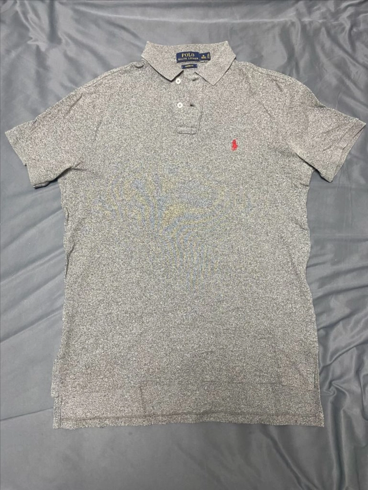 남성 폴로 랄프로렌 카라티 M 그레이 커스텀핏 Polo Ralph Lauren 반팔 PK 티셔츠 이미지