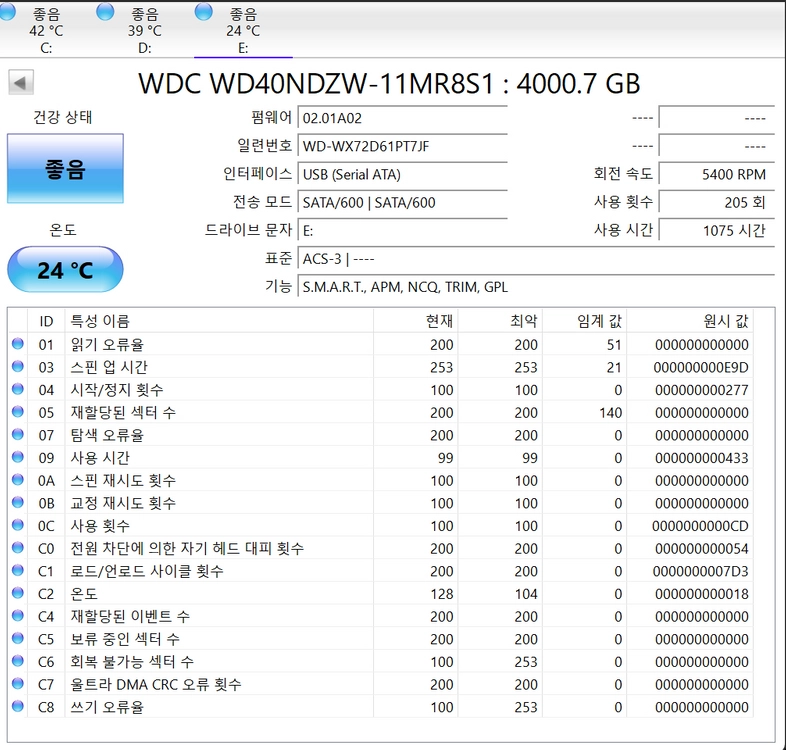 WD element 외장하드 4TB 이미지