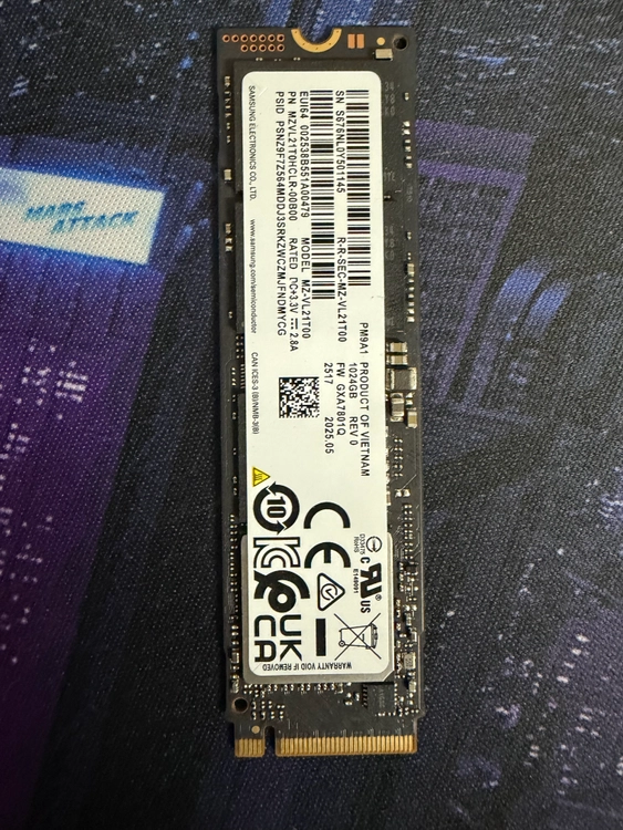 삼성 PM9A1 nvme m.2 1TB(사용량0) - 안심되는 중고거래