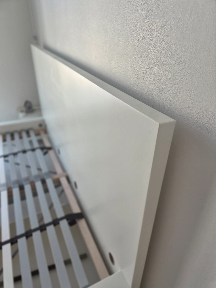 MALM 말름 높은침대프레임+수납상자2, 화이트/뢴세트, 150x200 cm 퀸사이즈 침대 이케아 이미지