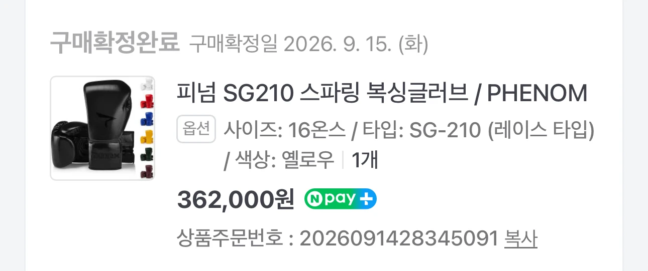 피넘 복싱 글러브 16온스 이미지
