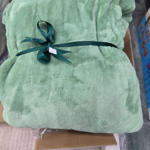 플러시 그린 극세사담요 이미지