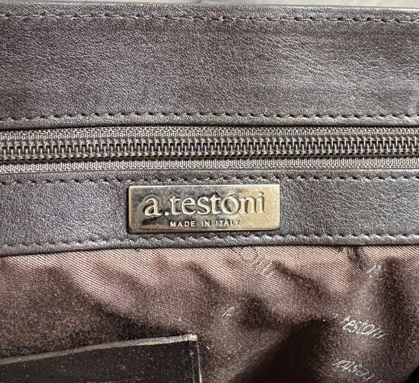 아테스토니a.testoni 서류가방.올소가죽(다크브라운.상태깨끗좋음 이미지