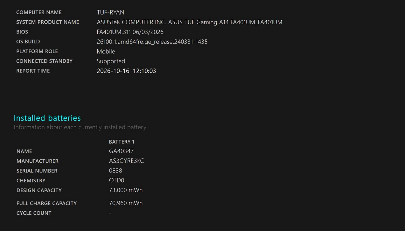 ASUS TUF Gaming A14 라이젠 7 260 / RTX 5060 / RAM 32GB 판매 이미지