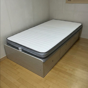 [한샘 대용량 수납침대 + 매트리스 슈퍼싱글(SS) 세트 판매합니다] 이미지