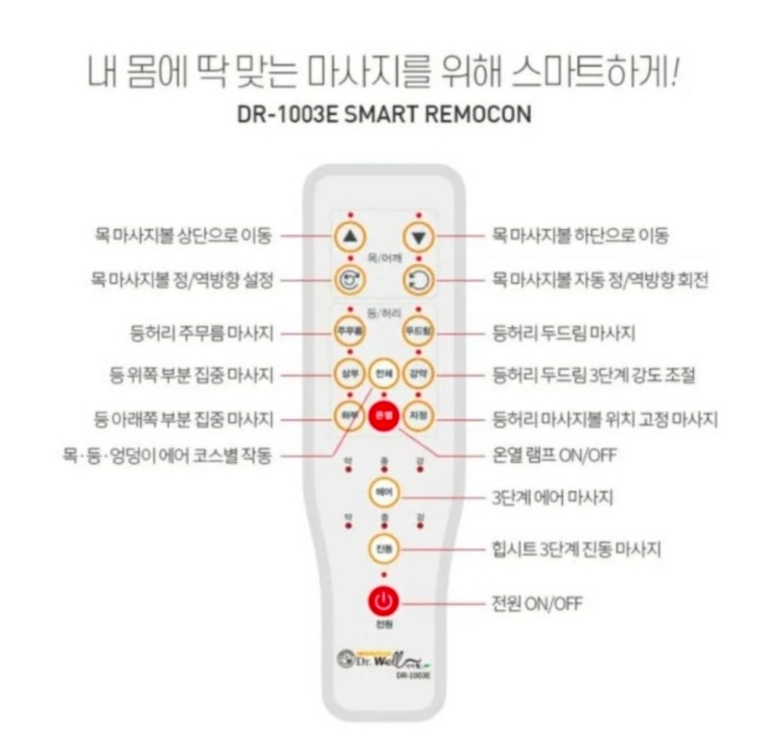 닥터웰 엘레강스 전신 마사지기 전용의자세트 이미지