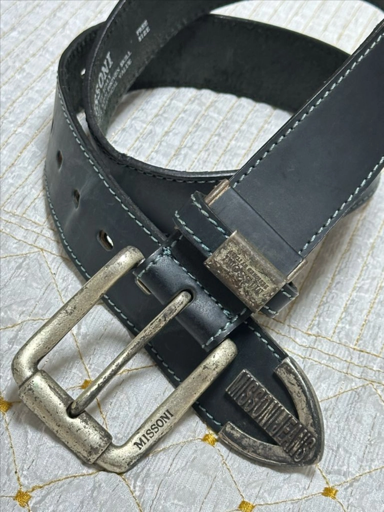 Missoni Jeans 이탈리아 빈티지 천연가죽 벨트 이미지