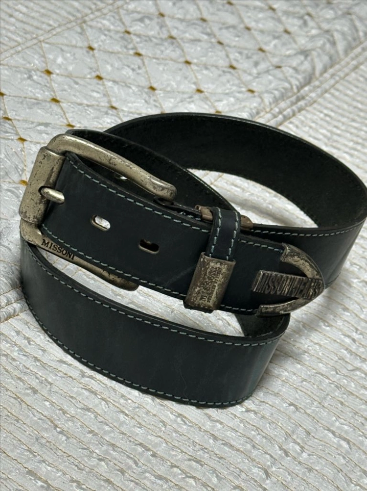 Missoni Jeans 이탈리아 빈티지 천연가죽 벨트 이미지