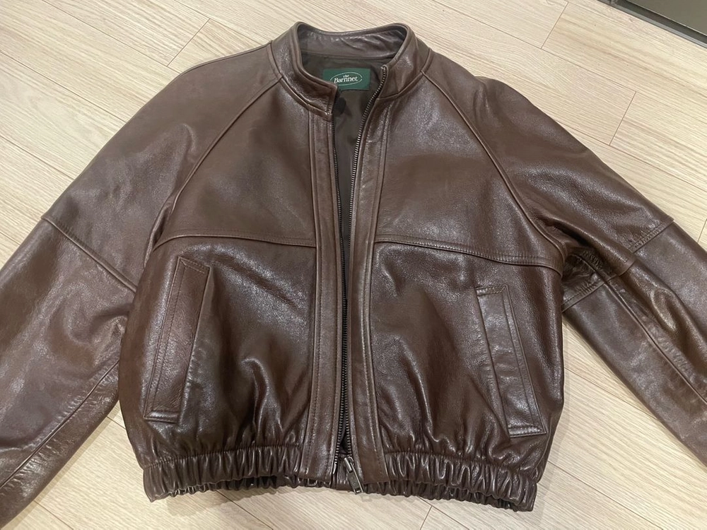 더바넷 Womens Black Granger Leather Blouson by ONLY FLANK S.R.L 가죽자 이미지