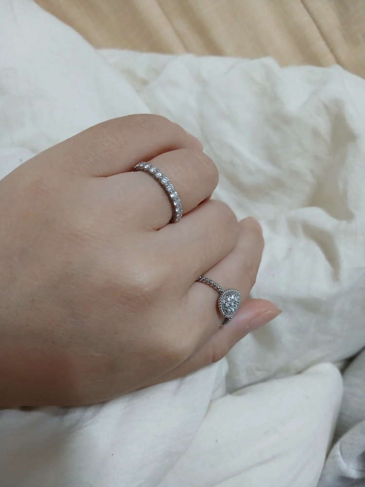 18k 랩다이아 테니스반지 로즈골드/화이트골드 이미지