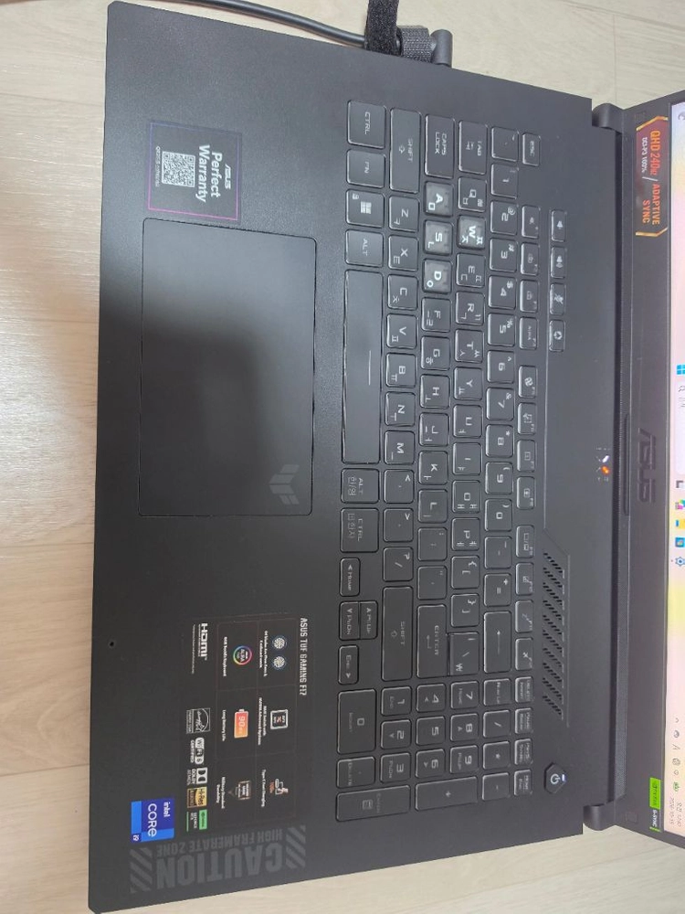 ASUS TUF Gaming F17 i9 13900H RTX 4060 게이밍 노트북 판매합니다. 이미지